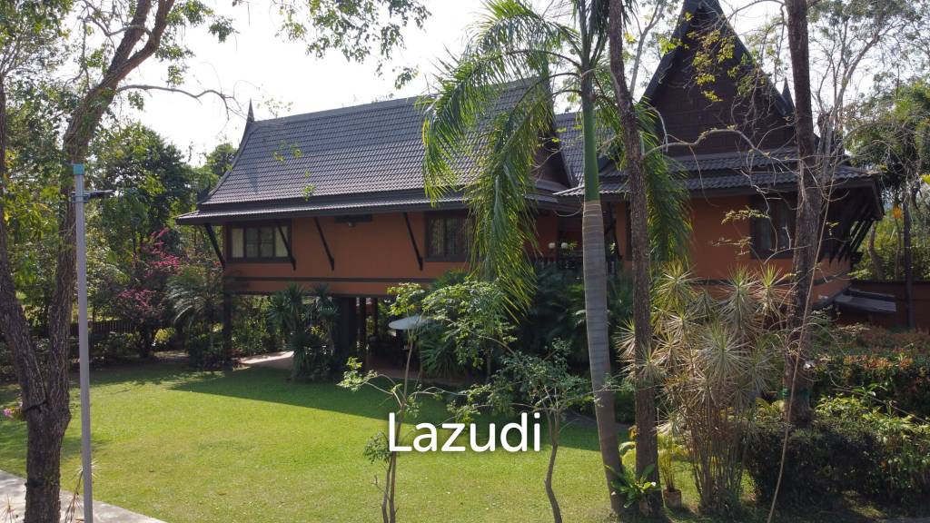 ขายบ้าน/รีสอร์ททรงไทยโมเดิร์นใกล้ตัวเมืองเชียงราย ที่ต.ริมกก