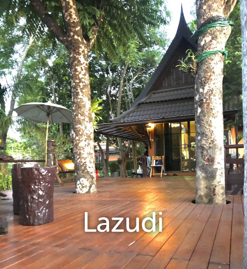 ขายบ้าน/รีสอร์ททรงไทยโมเดิร์นใกล้ตัวเมืองเชียงราย ที่ต.ริมกก