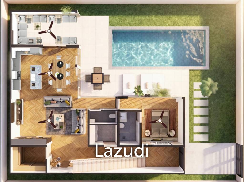 Modern 4-Bedroom in Hear of Lamai, Few minutes to International School and The Beach
