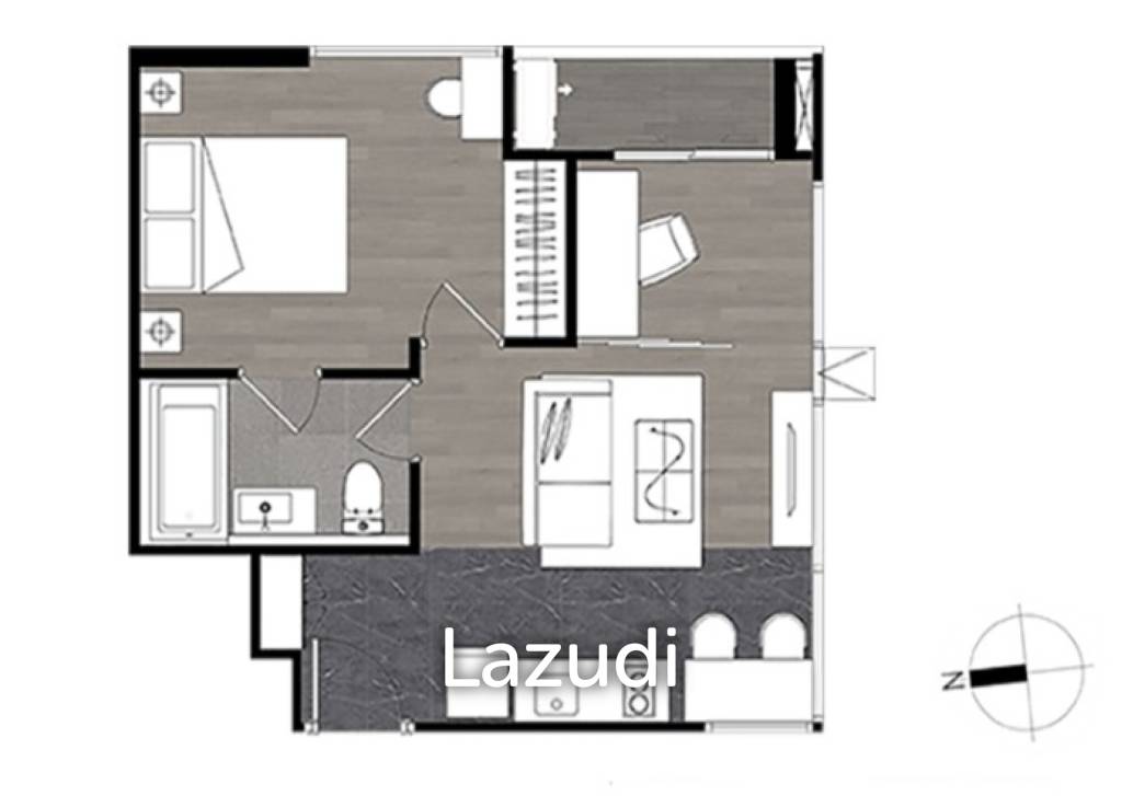 39 sqm modern 1 bedroom condo at The Teak Ratchada 19 Chatuchak Bangkok