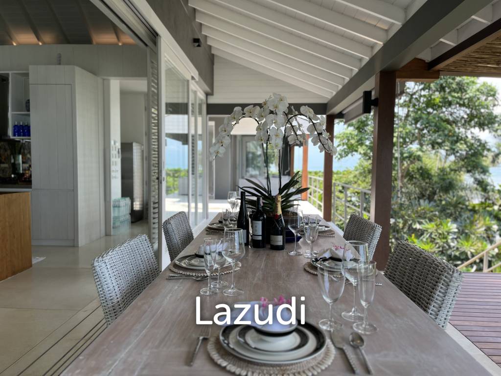 Incredible 6-Bed Waterfront Villa with 96m of Ocean-Frontage