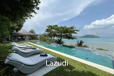 Incredible 6-Bed Waterfront Villa with 96m of Ocean-Frontage