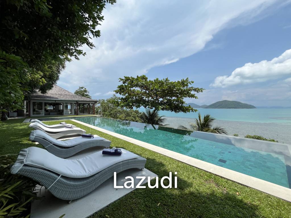 Incredible 6-Bed Waterfront Villa with 96m of Ocean-Frontage