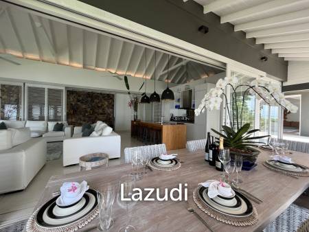 Incredible 6-Bed Waterfront Villa with 96m of Ocean-Frontage