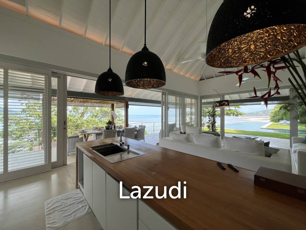 Incredible 6-Bed Waterfront Villa with 96m of Ocean-Frontage
