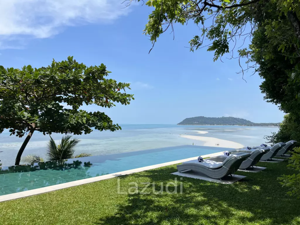 Incredible 6-Bed Waterfront Villa with 96m of Ocean-Frontage