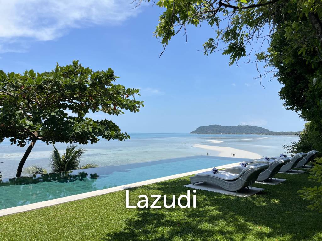 Incredible 6-Bed Waterfront Villa with 96m of Ocean-Frontage