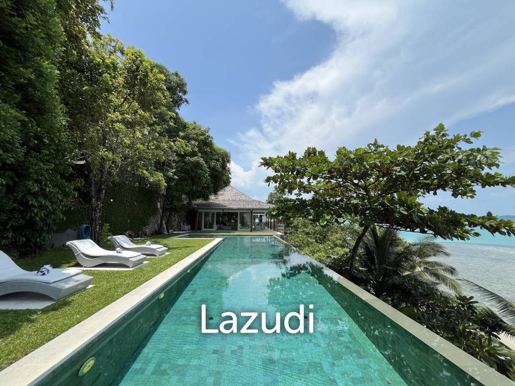 Incredible 6-Bed Waterfront Villa with 96m of Ocean-Frontage