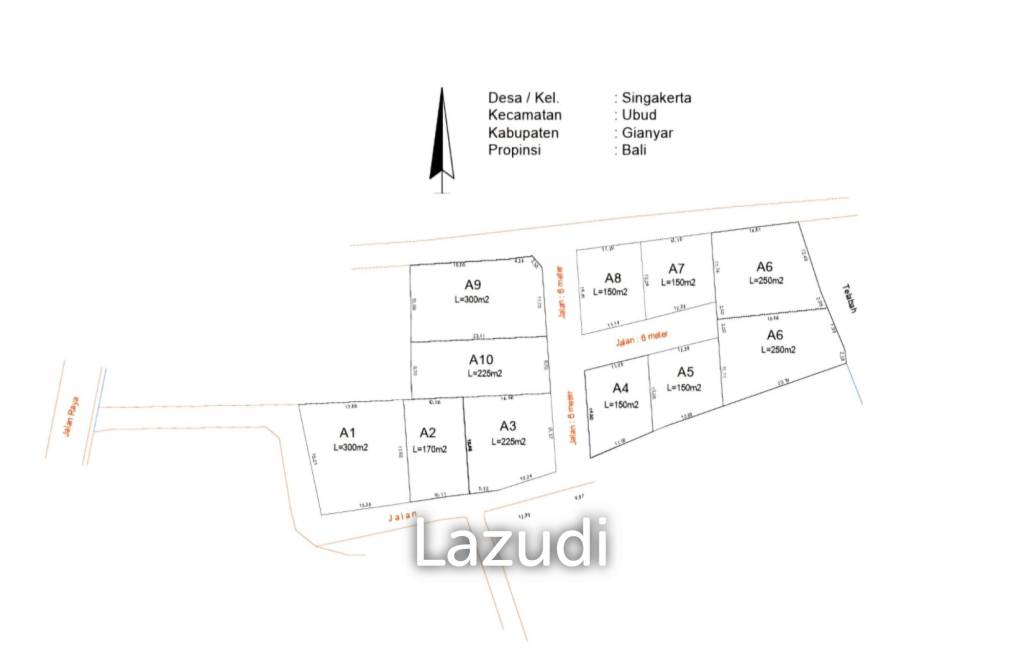 Perfect Riverside Freehold Land for sale in Singakerta Ubud