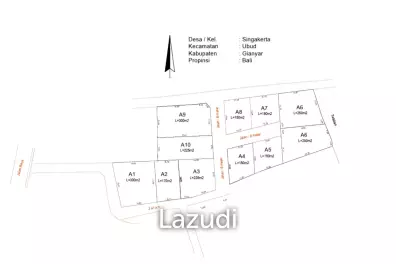 Perfect Riverside Freehold Land for sale in Singakerta Ubud