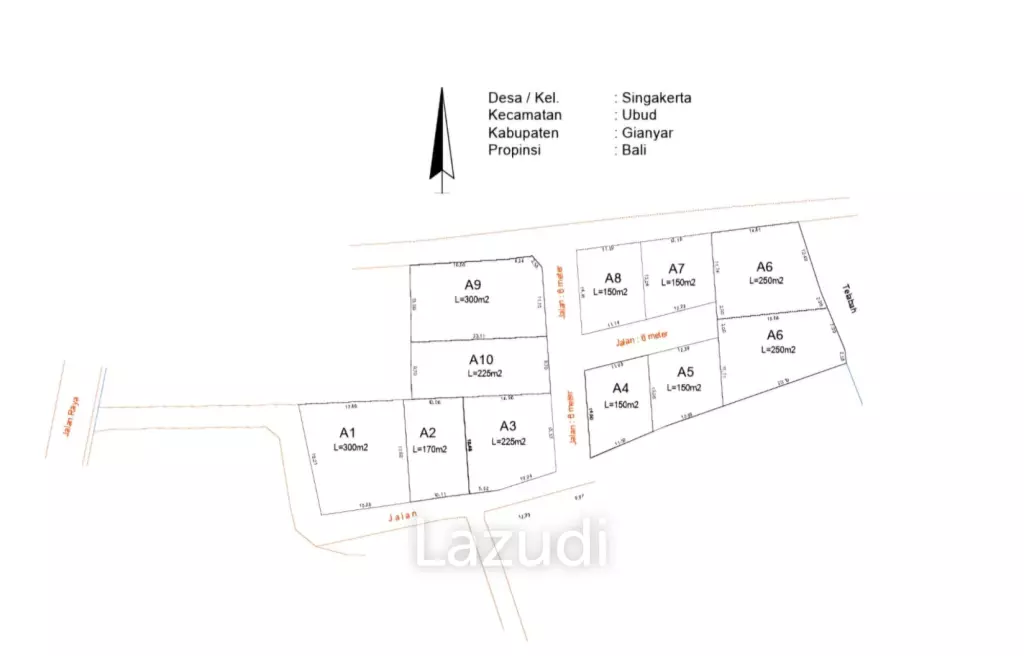 Perfect Riverside Freehold Land for sale in Singakerta Ubud