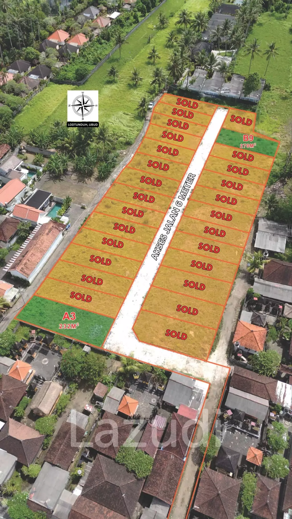 Perfect Freehold Land for sale in Lodtunduh Ubud