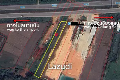 ขายที่ดิน 1 ไร่ที่ต.แม่ข้าวต้ม ติดถ.บายพาสเชียงราย-เชียงแสน