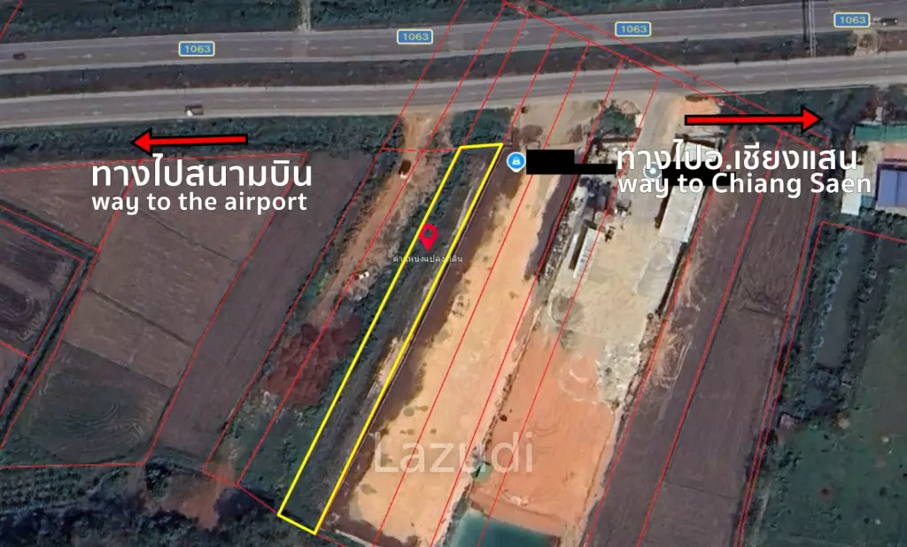 1 Rai Land for sale close to Chiang Rai-Chiang Saen bypass.