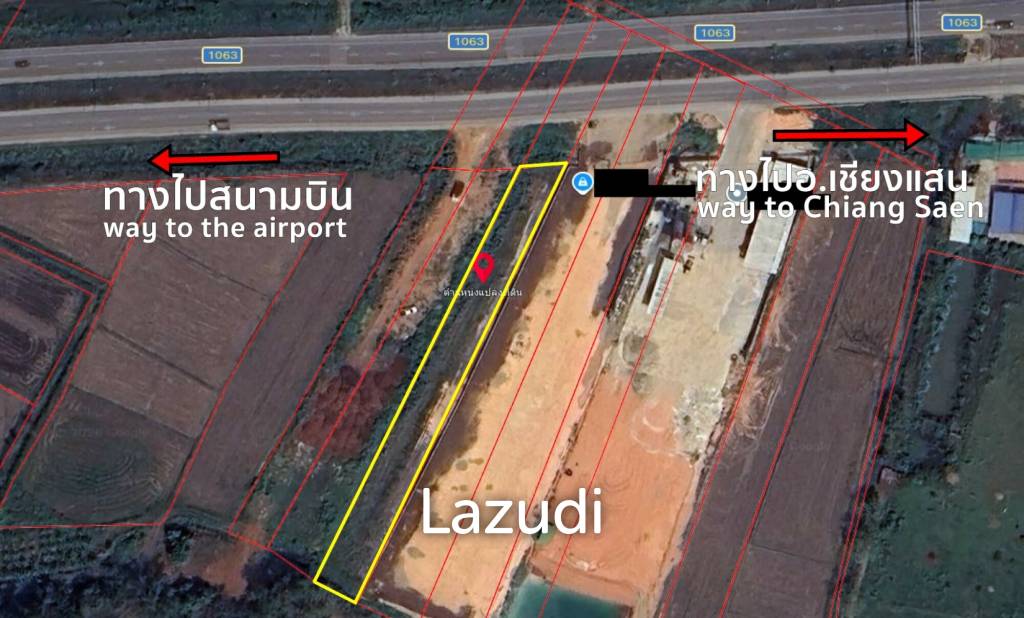 ขายที่ดิน 1 ไร่ที่ต.แม่ข้าวต้ม ติดถ.บายพาสเชียงราย-เชียงแสน