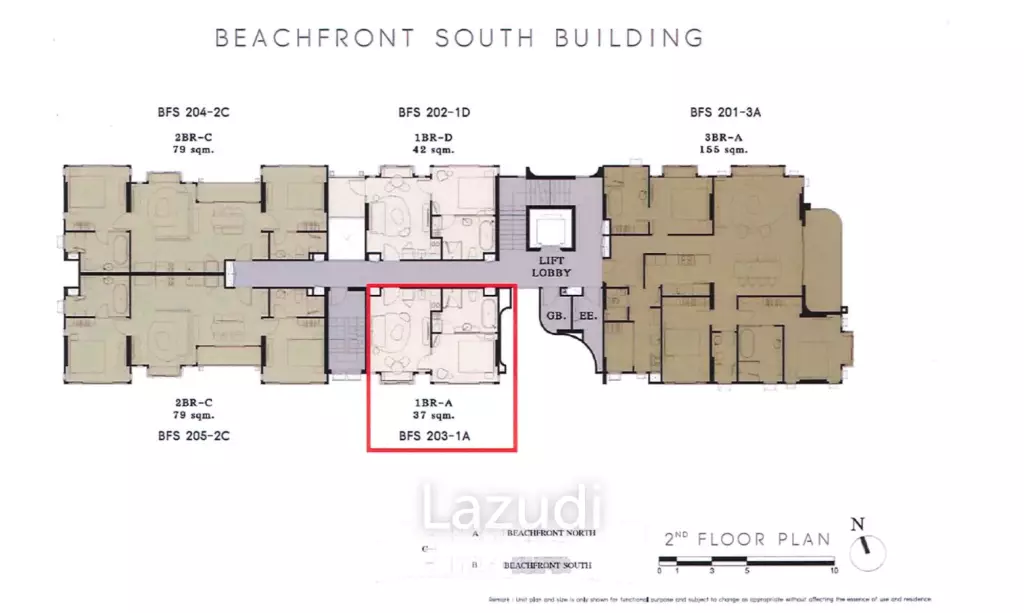 Beachfront Condo for Rent – 1 bedroom, 37 Sqm Khao Takiab