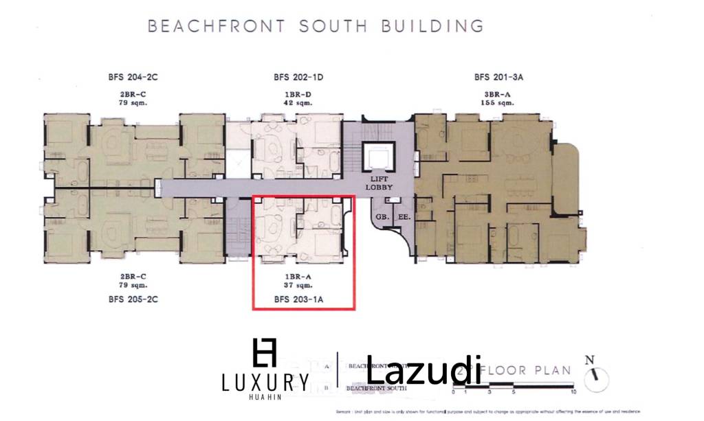 Beachfront Condo for Rent – 1 bedroom, 37 Sqm Khao Takiab