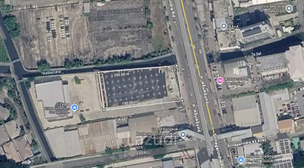 3200 sqm Land for Rent in Suan Luang Bangkok with Main Road Access Srinakarin