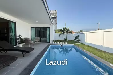 MODERN POOL VILLA ON SOI 102 : 3 BED PRIME LOCATION NEAR TOWN