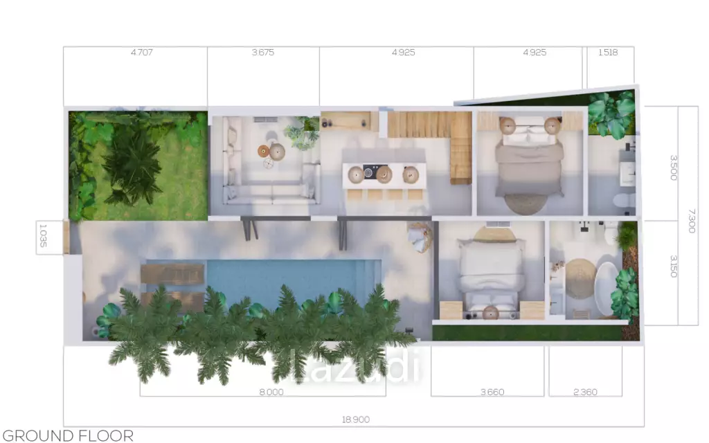 Four Bedroom Leasehold Villa for sale in Bumbak Umalas
