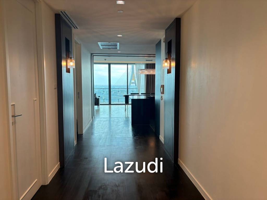 186 sqm river view 3 bedroom condo at The Pano