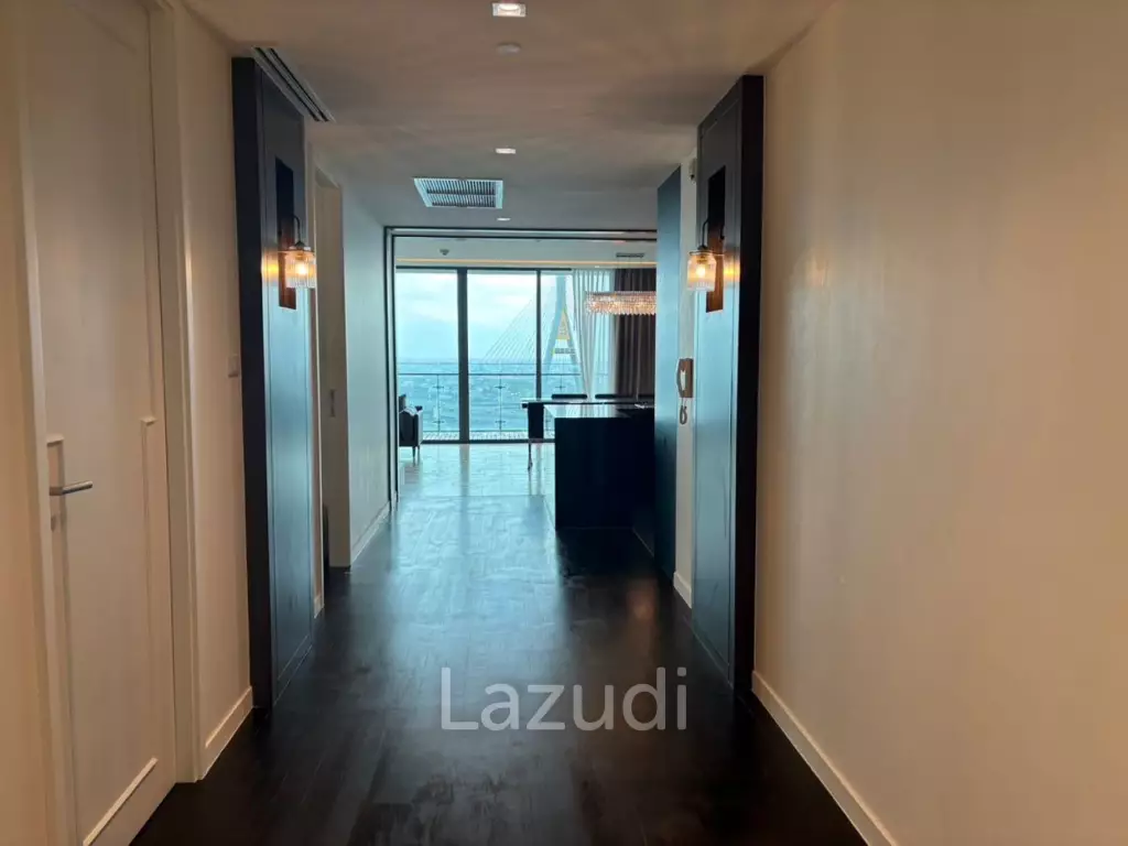 186 sqm river view 3 bedroom condo at The Pano