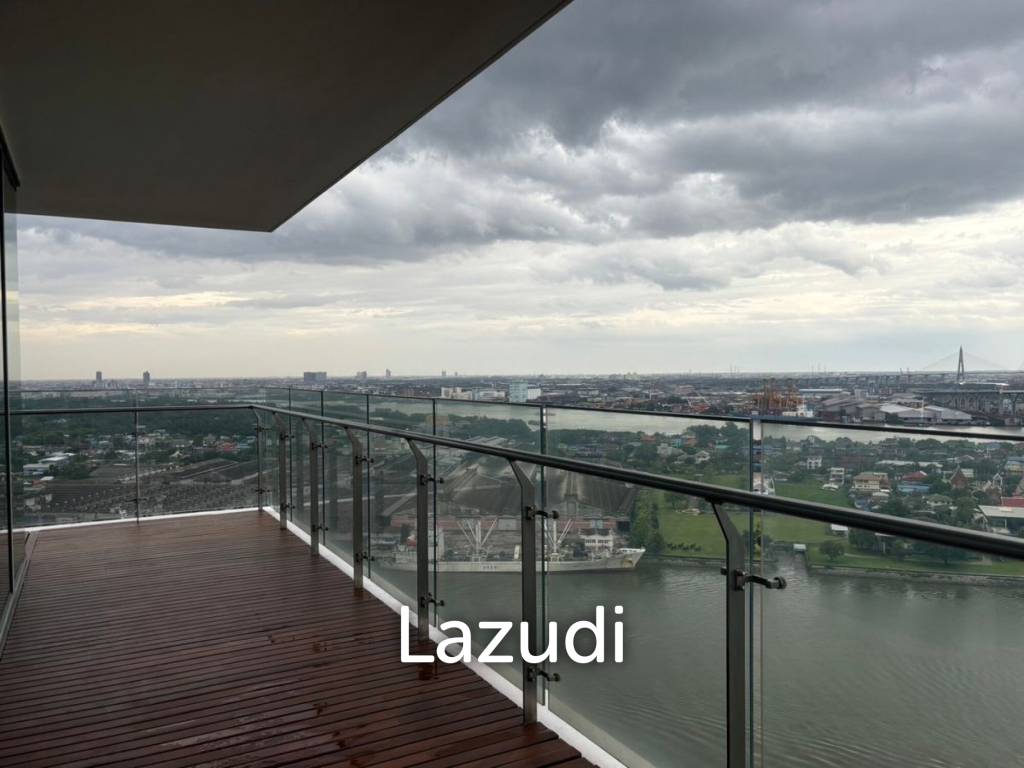 186 sqm river view 3 bedroom condo at The Pano