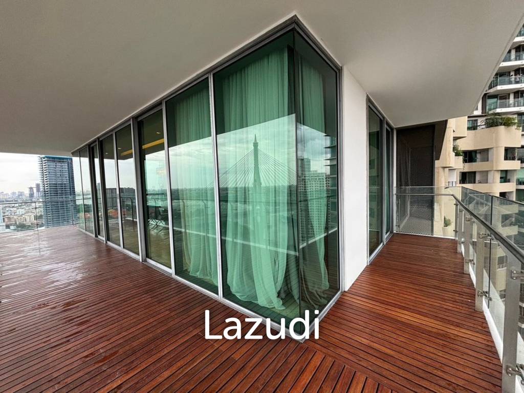186 sqm river view 3 bedroom condo at The Pano