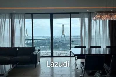 186 sqm river view 3 bedroom condo at The Pano