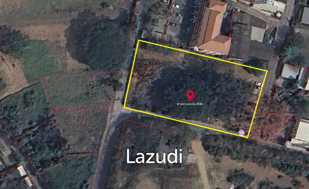 ที่ดินเนื้อที่เกือบ 2 ไร่ห่างถ.โชตนาเพียง 800 ม. ต.ช้างเผือก