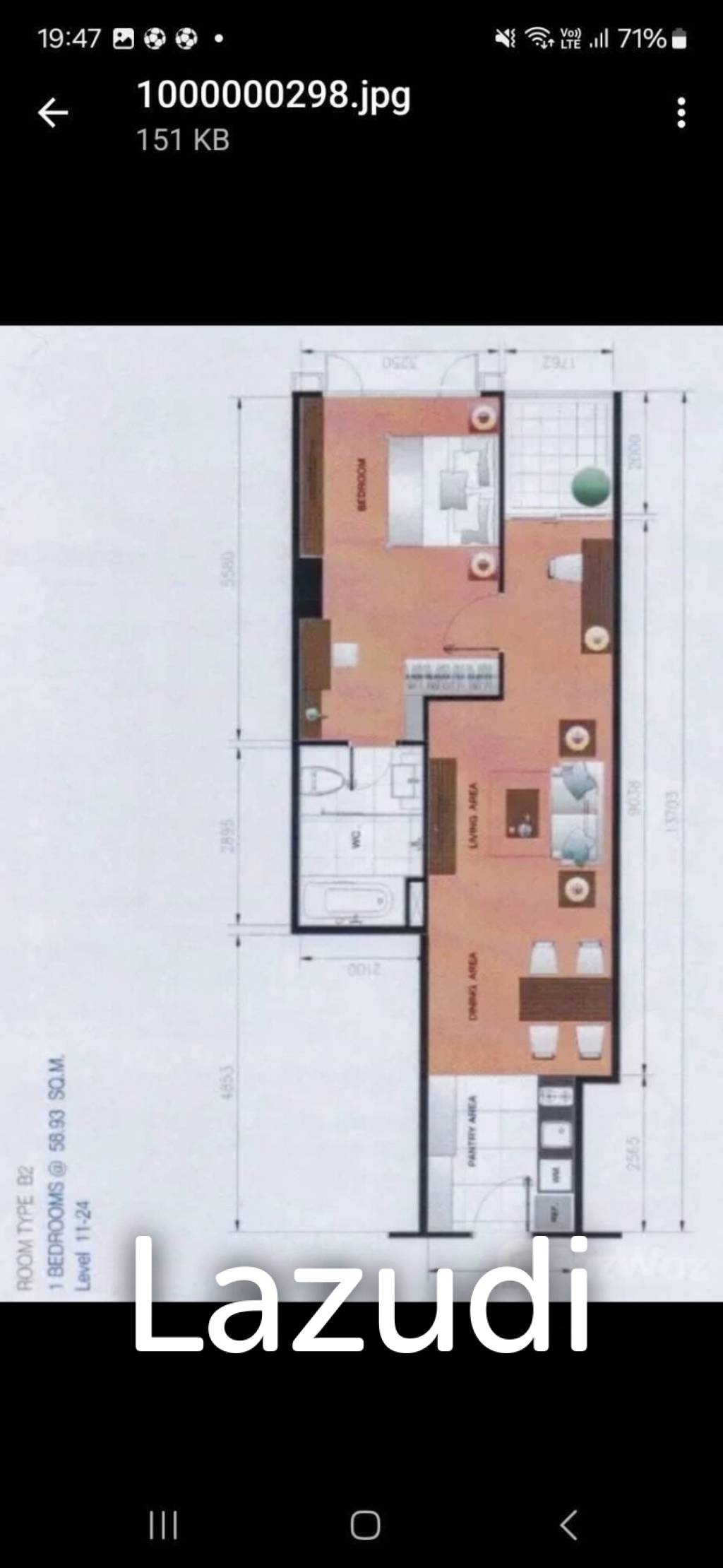 59 sqm high floor 1 Bed condo 15 Sukhumvit Residences