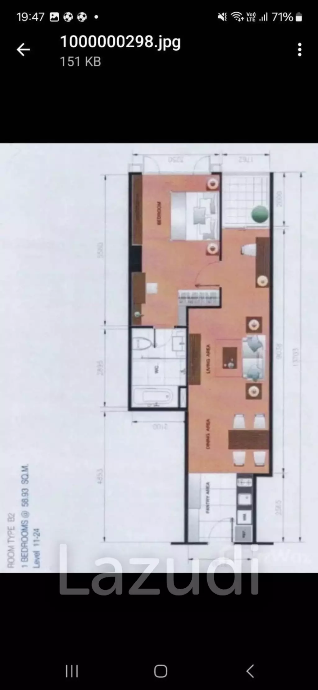 59 sqm high floor 1 Bed condo 15 Sukhumvit Residences