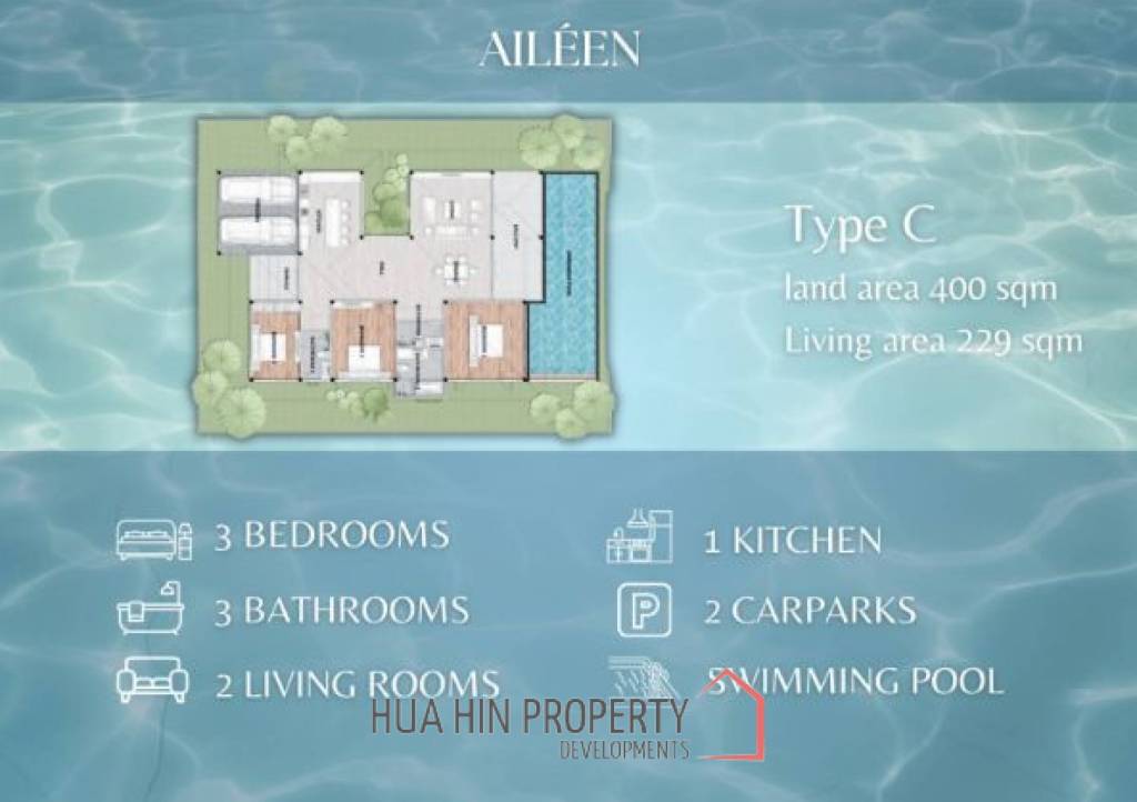 240 sqm New modern pool villa in Hin Lek Fai Hua Hin