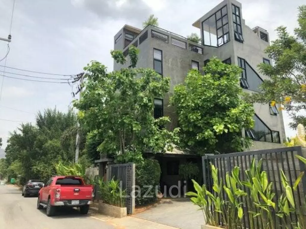 Modern designer 3 storey pool villa with roof terrace with sea views, only 200 meters from pristine Beach
