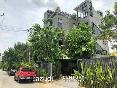 Modern designer 3 storey pool villa with roof terrace with sea views, only 200 meters from pristine Beach