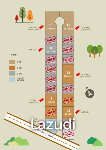 New 3 bed pool Villa toward Black mountain