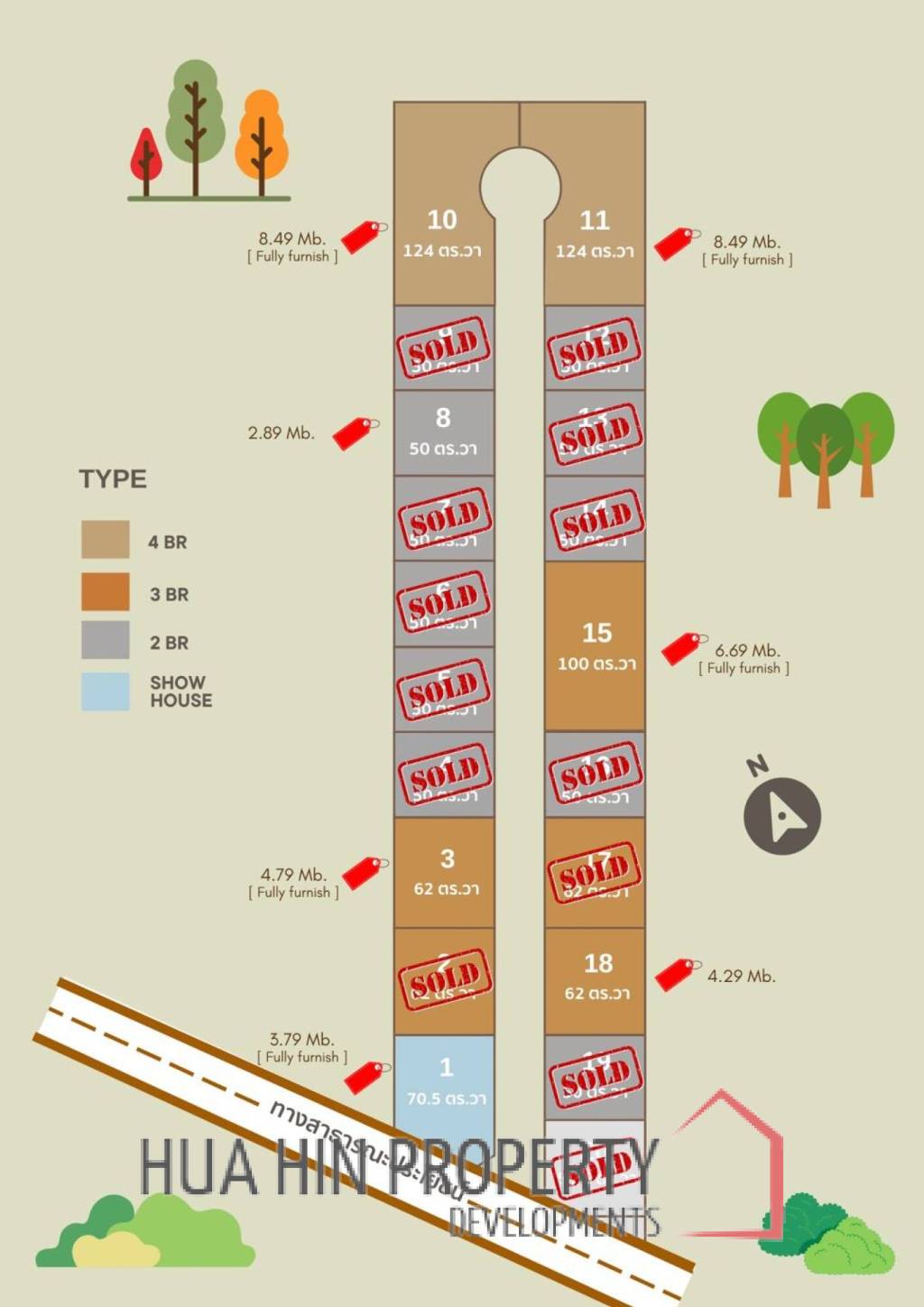 New 3 bed pool Villa toward Black mountain
