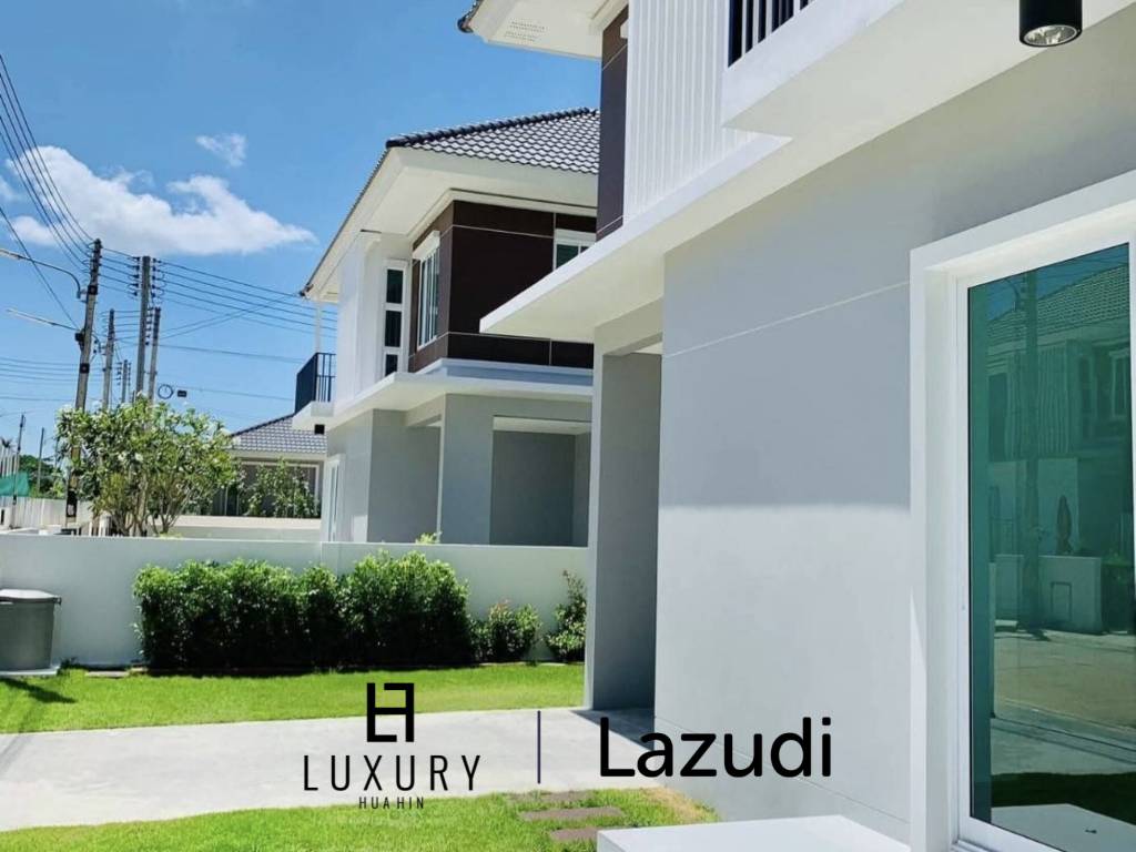 บ้านเดี่ยวโมเดิร์น 144 ตร.ม. พร้อมสระว่ายน้ำส่วนกลาง ย่านหินเหล็กไฟ หัวหิน