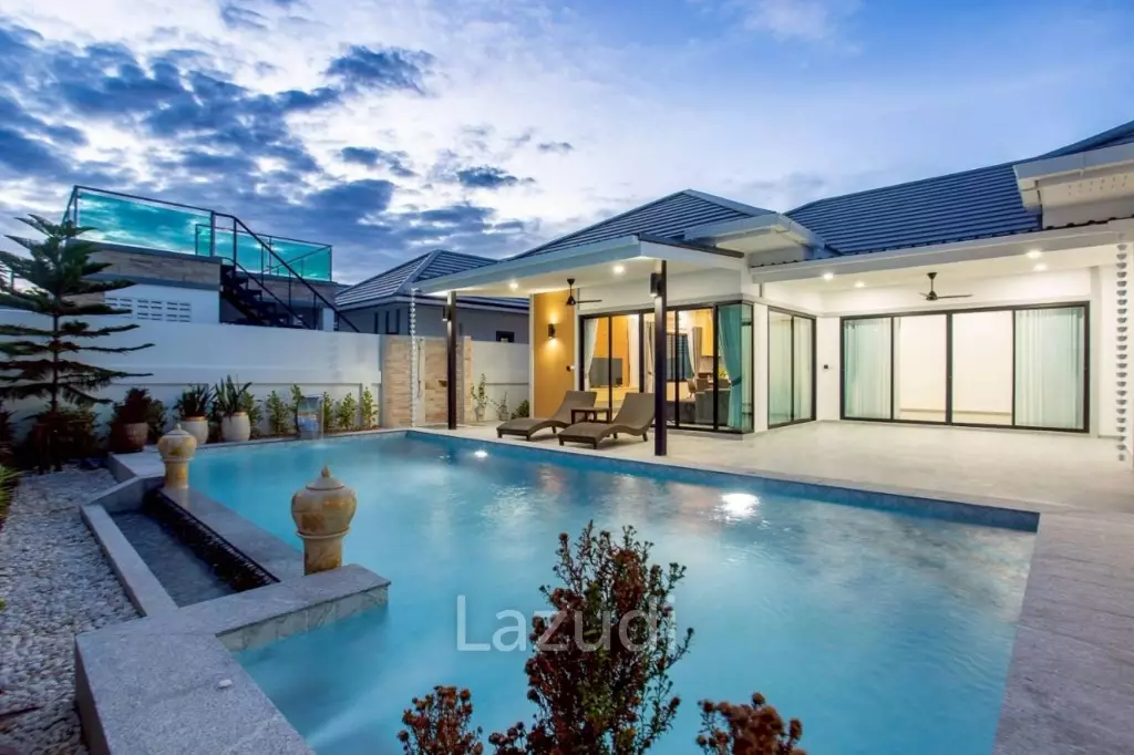 318 sqm modern pool villa with rooftop terrace