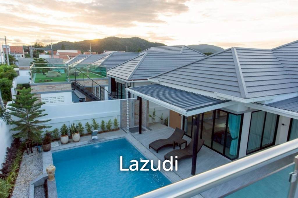 318 sqm modern pool villa with rooftop terrace