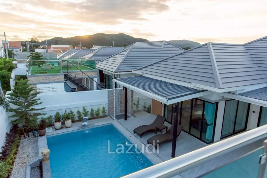 318 sqm modern pool villa with rooftop terrace