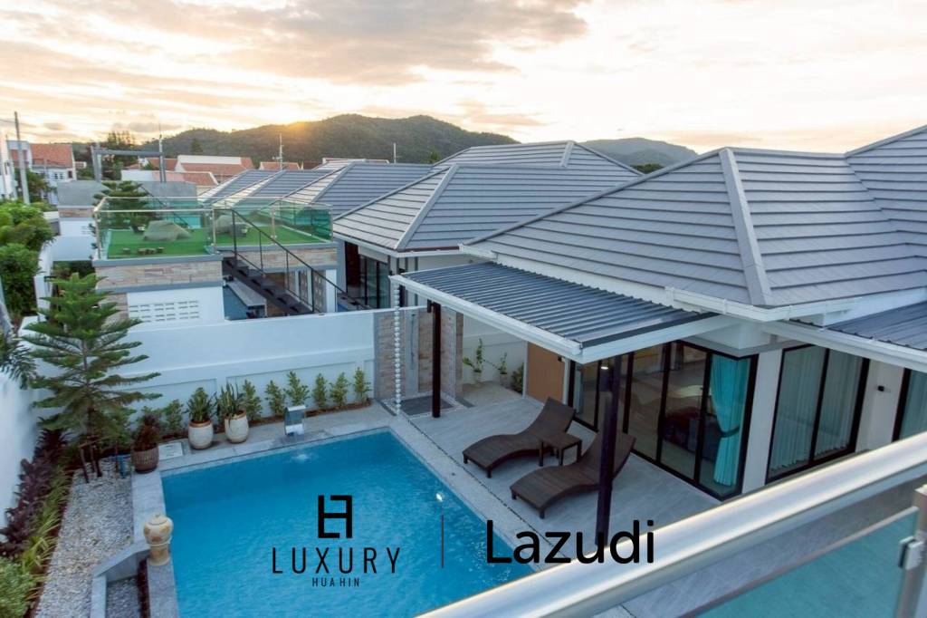 พูลวิลล่าชั้นเดียว 318 ตร.ม. ใกล้วิวภูเขา ใจกลางหัวหิน