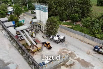 ขายที่ดิน 6 ไร่ ทำเลดีเยี่ยม พร้อมโรงงานผสมคอนกรีต