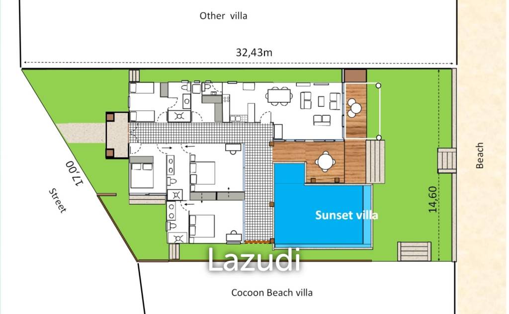 Stunning 4-Bedroom Beachfront Villa in Bang Makham, Koh Samui