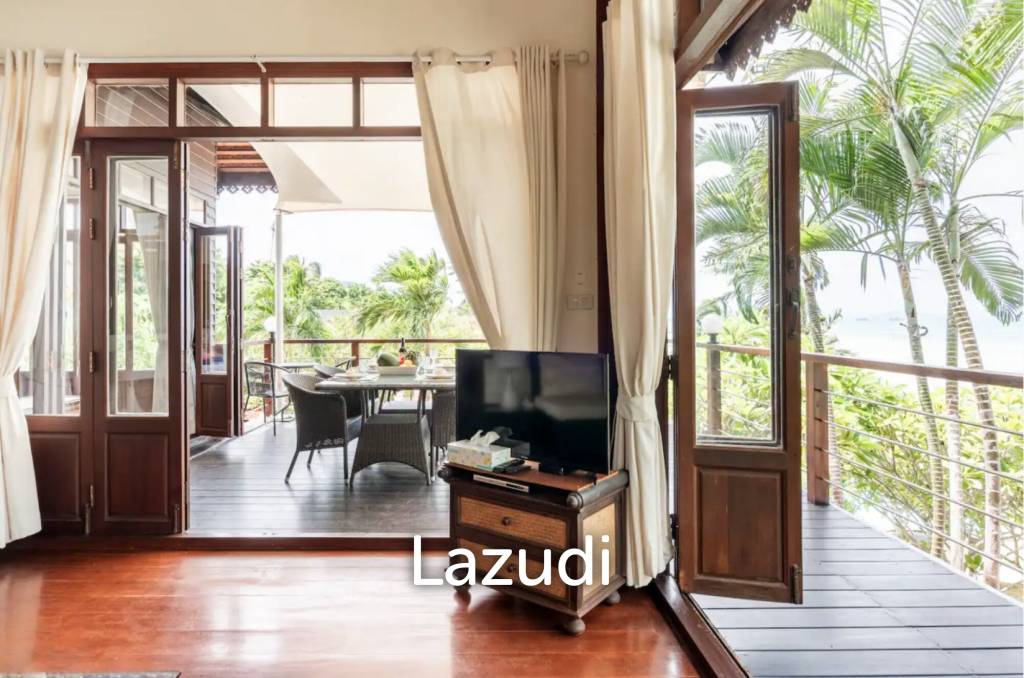 Beachfront Thai-Style 3-Bedroom Villa with Spacious Terrace