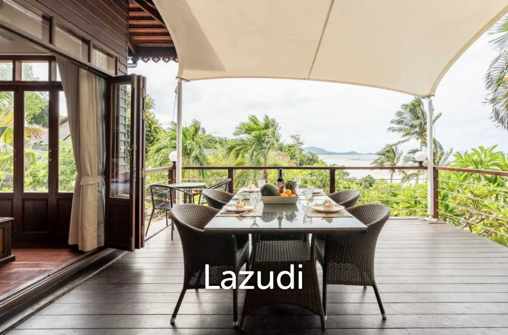Beachfront Thai-Style 3-Bedroom Villa with Spacious Terrace