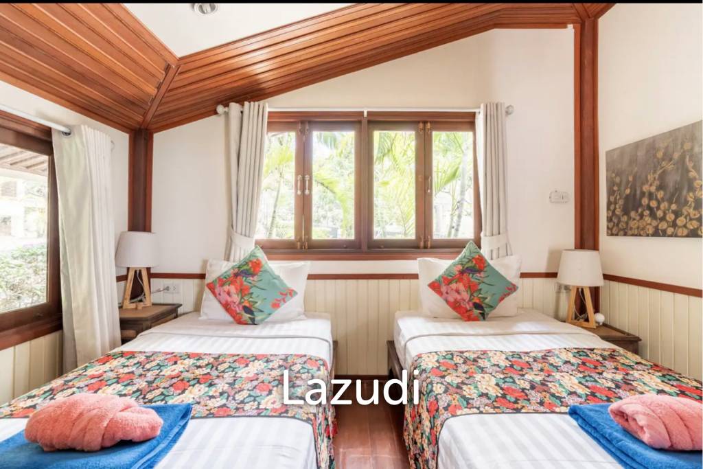 Beachfront Thai-Style 3-Bedroom Villa with Spacious Terrace