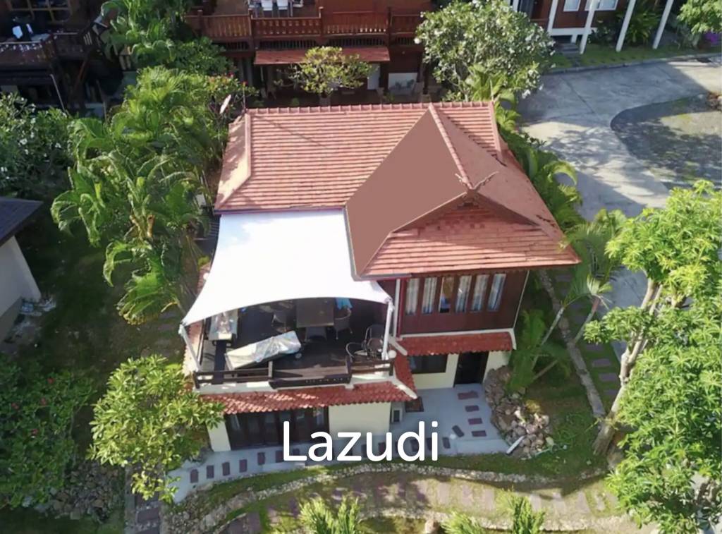 Beachfront Thai-Style 3-Bedroom Villa with Spacious Terrace