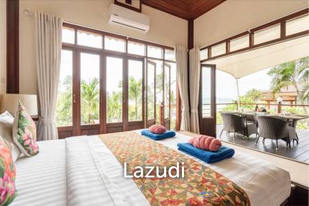 Beachfront Thai-Style 3-Bedroom Villa with Spacious Terrace