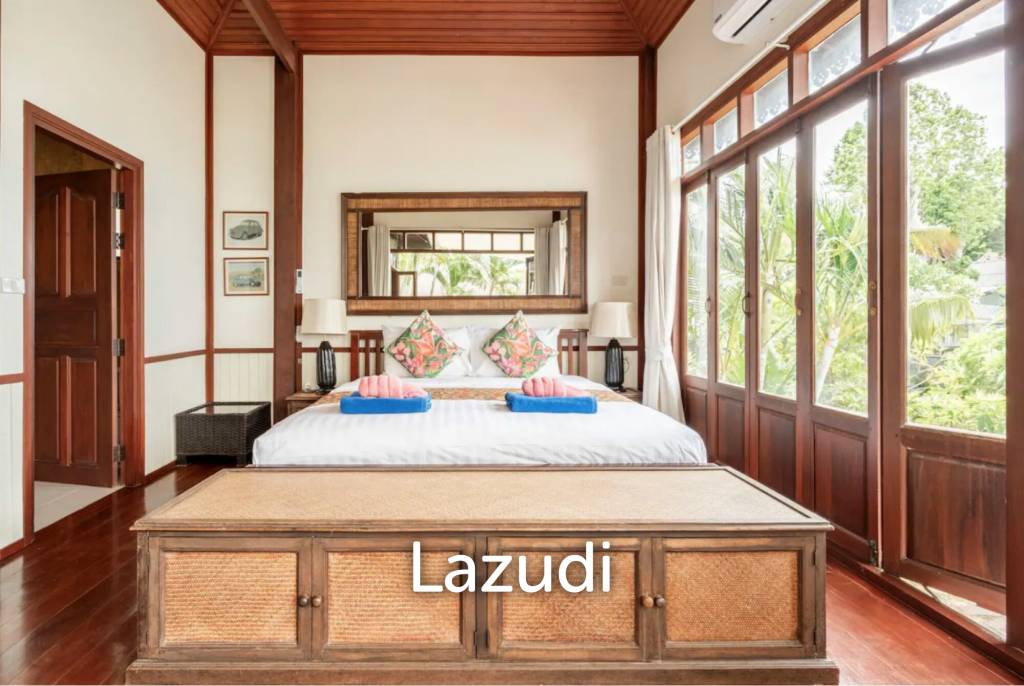 Beachfront Thai-Style 3-Bedroom Villa with Spacious Terrace